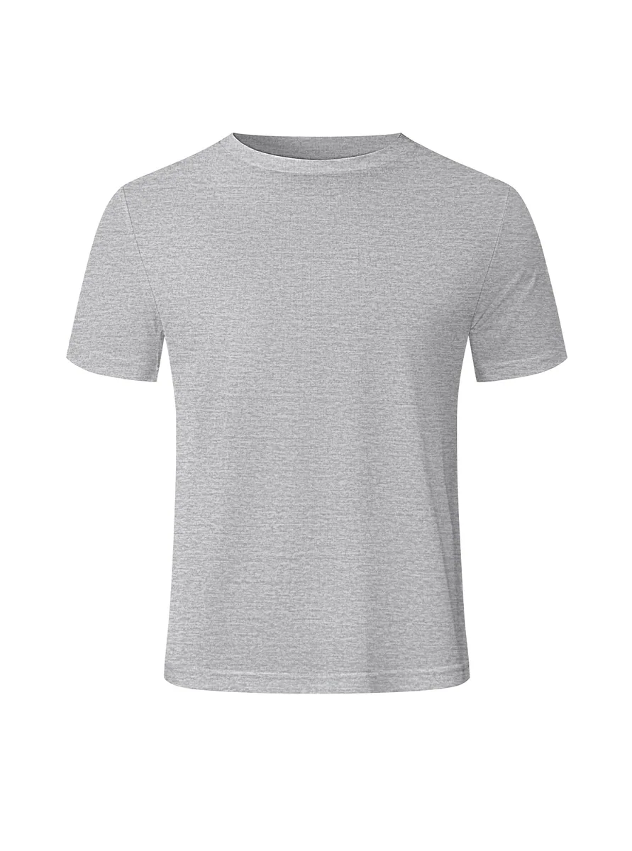 160gsm Athletic Crew — Light, Breathable, Quick Drying in Light Grey