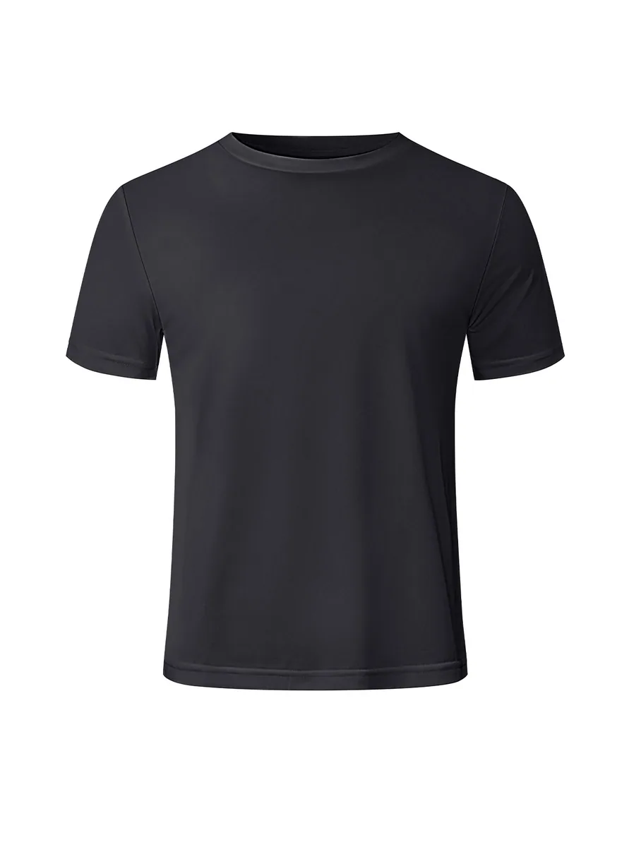 160gsm Athletic Crew — Light, Breathable, Quick Drying in Black