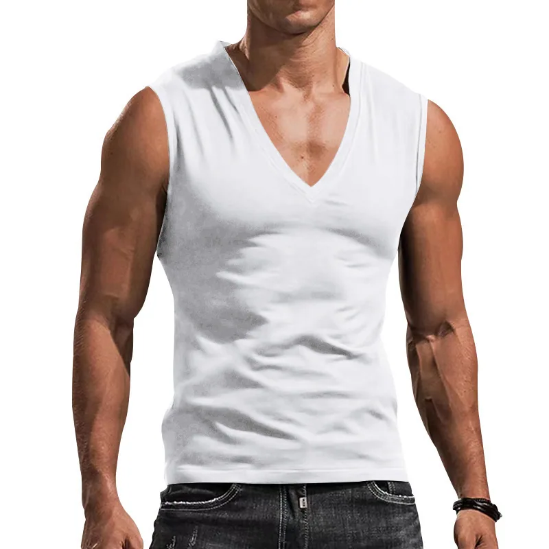 140gsm V-Neck Tank — Light Summer Layer — blank t-shirt