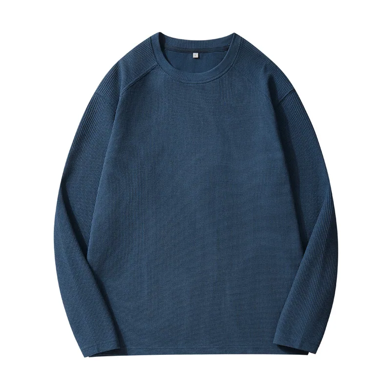 260gsm Waffle Raglan Long Sleeve — Relaxed Japanese Fit — blank t-shirt