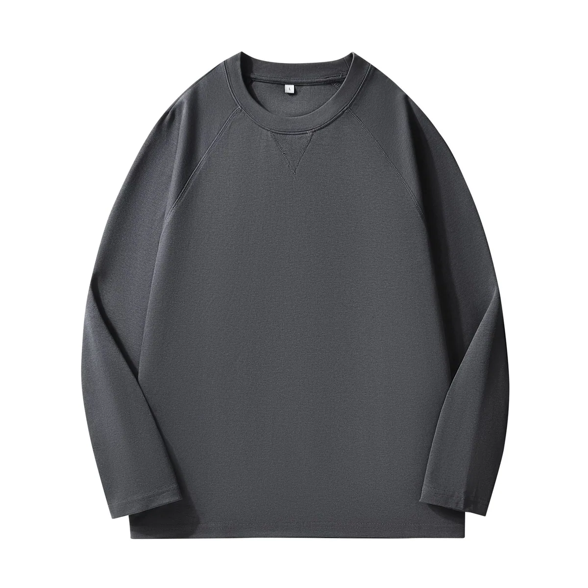 210gsm Twill Cotton Raglan Long Sleeve — Loose Men's Fit — blank t-shirt