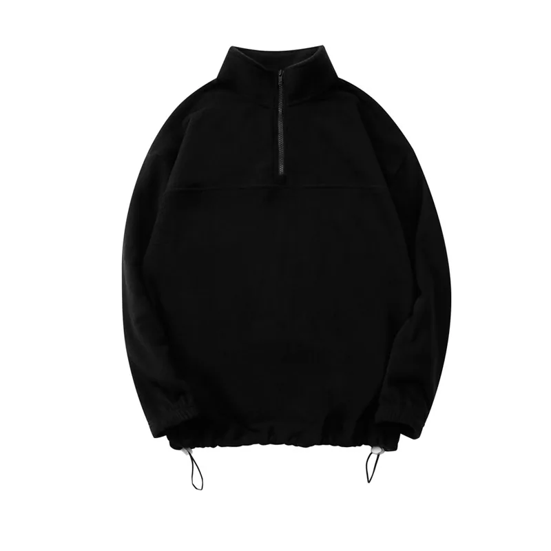 300gsm Double-Sided Fleece Half-Zip — Collared Pullover — blank t-shirt