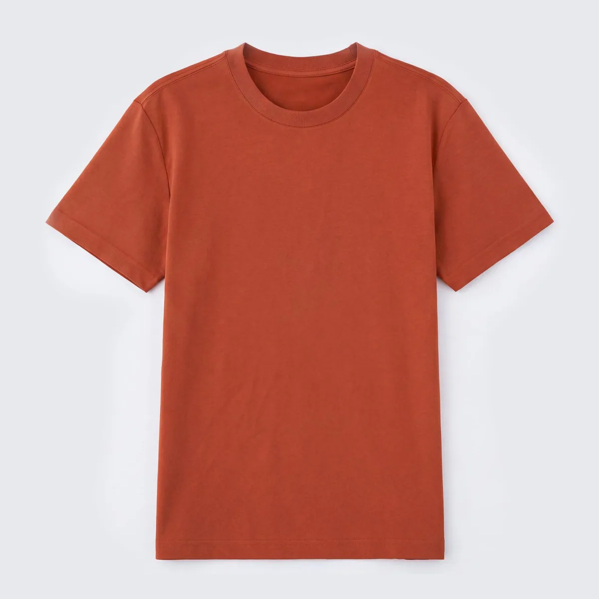 Cool-Touch Sorona Crew — Anti-Odour, Set-In Sleeve in Sunset Orange