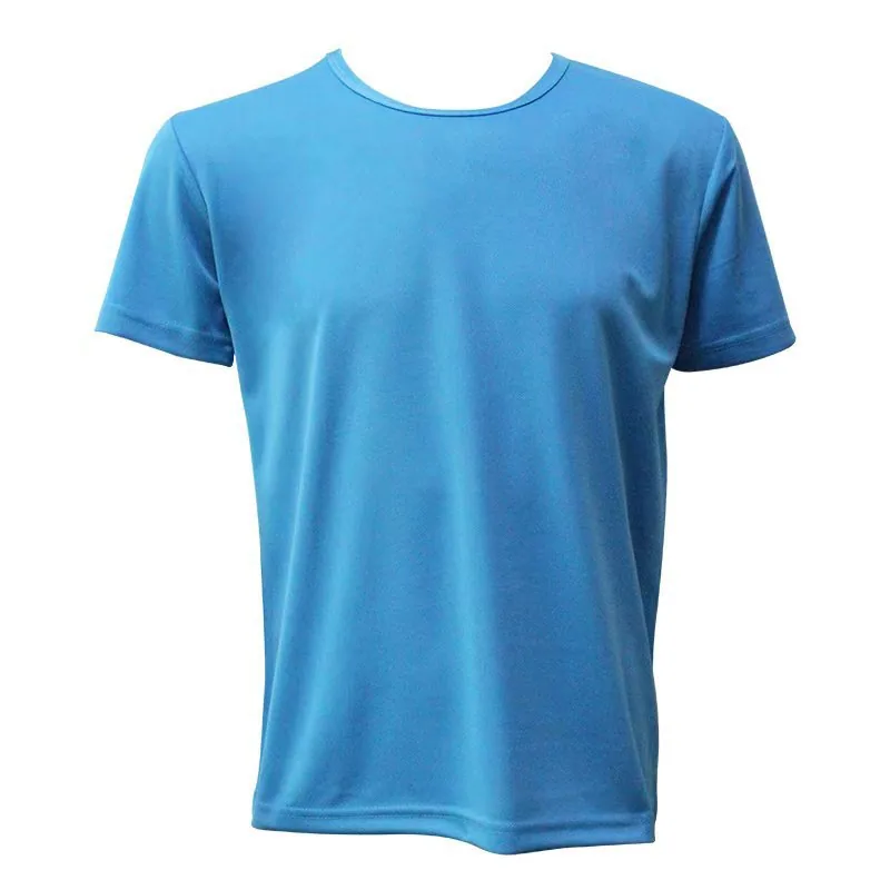 Jacquard Waffle Crew — Textured Slim Fit in Sky Blue