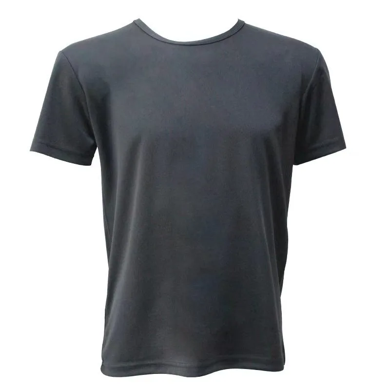 Jacquard Waffle Crew — Textured Slim Fit in Black