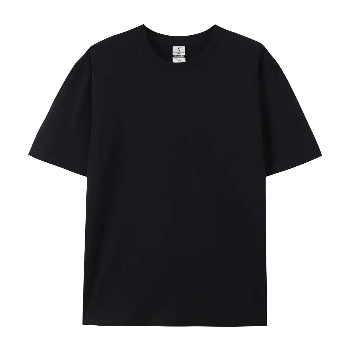 220gsm Boxy Streetwear Tee — Plain, Couple Fit in Black