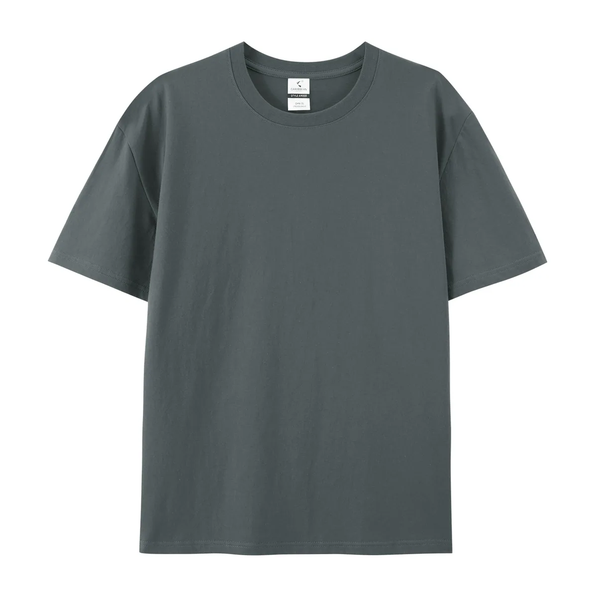220gsm Boxy Streetwear Tee — Plain, Couple Fit in Dark Grey