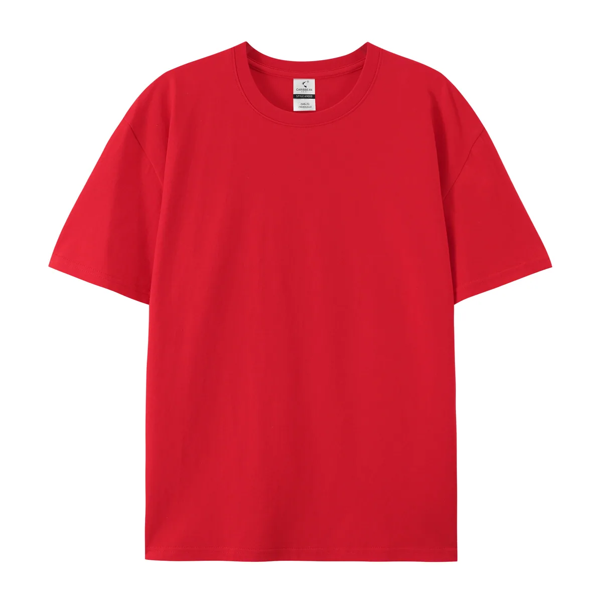 220gsm Boxy Streetwear Tee — Plain, Couple Fit in Red