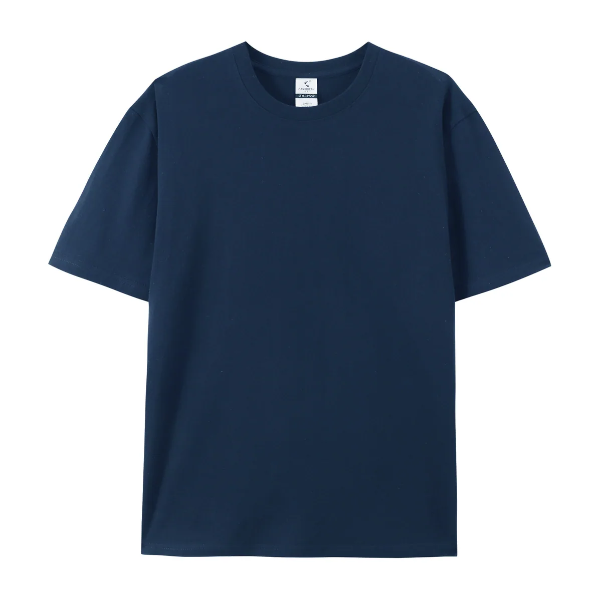 220gsm Boxy Streetwear Tee — Plain, Couple Fit in Navy
