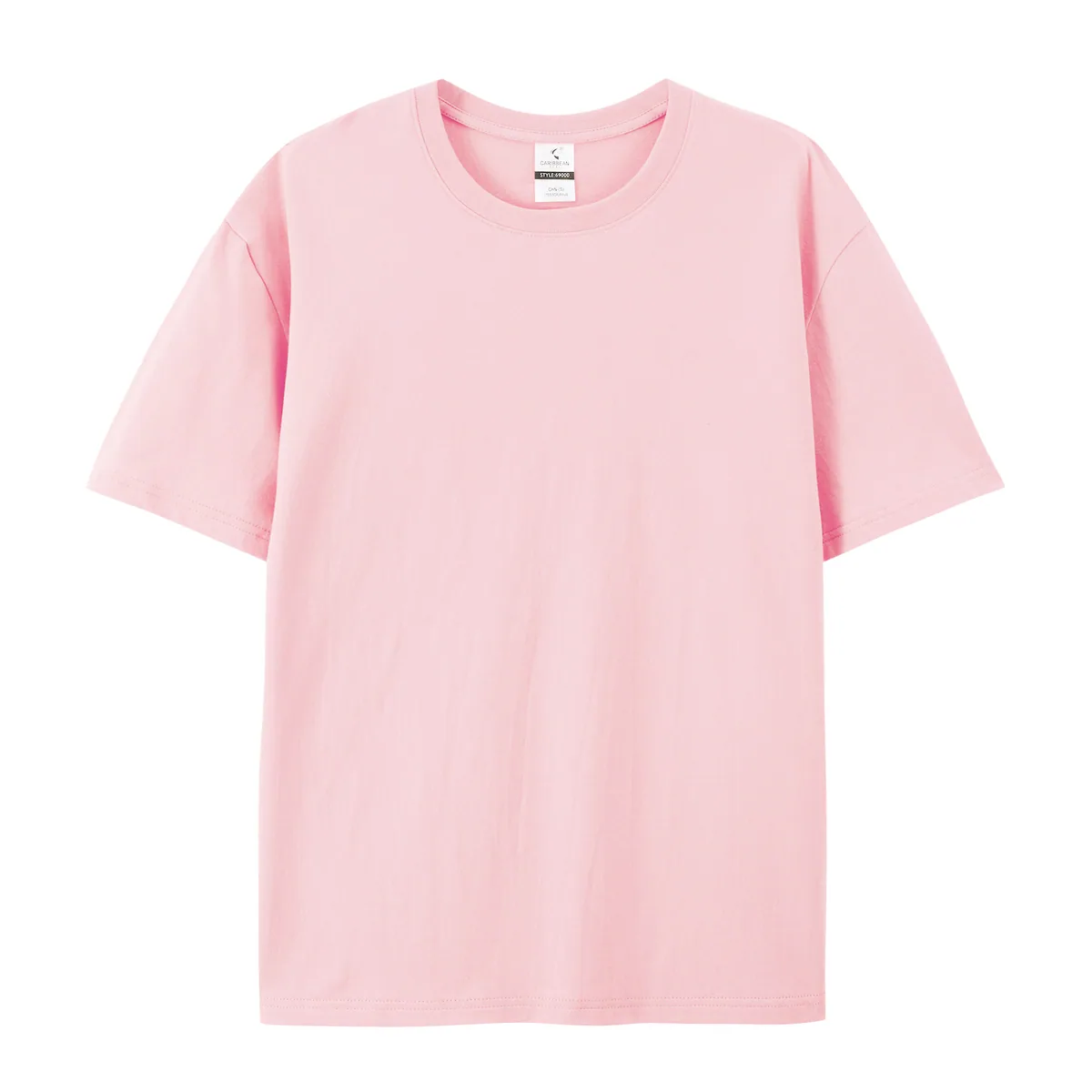 220gsm Boxy Streetwear Tee — Plain, Couple Fit in Pink