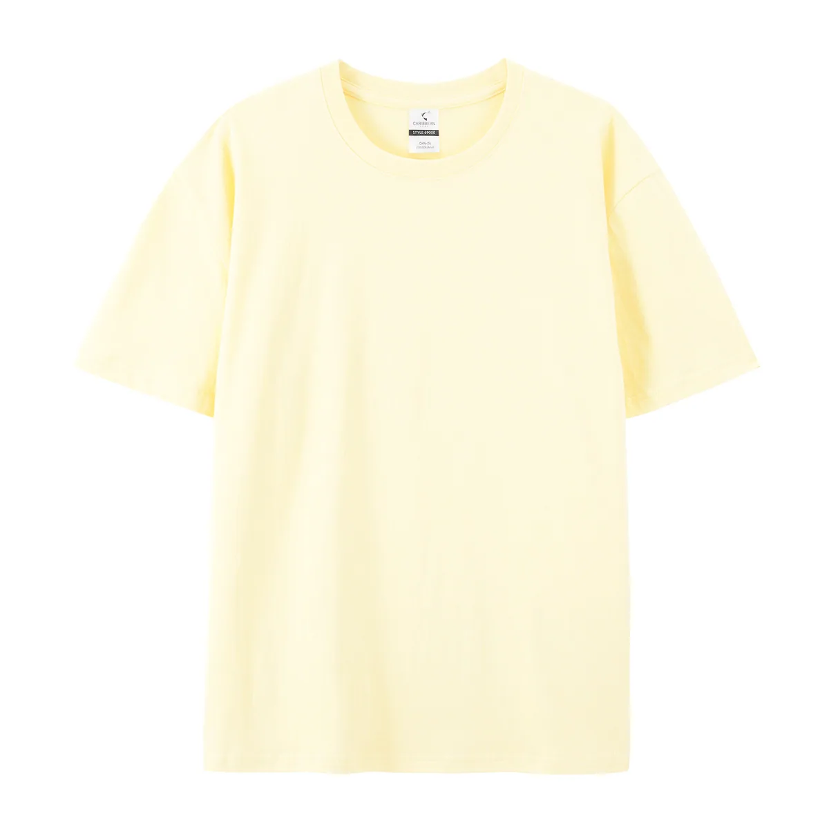 220gsm Boxy Streetwear Tee — Plain, Couple Fit in Beige