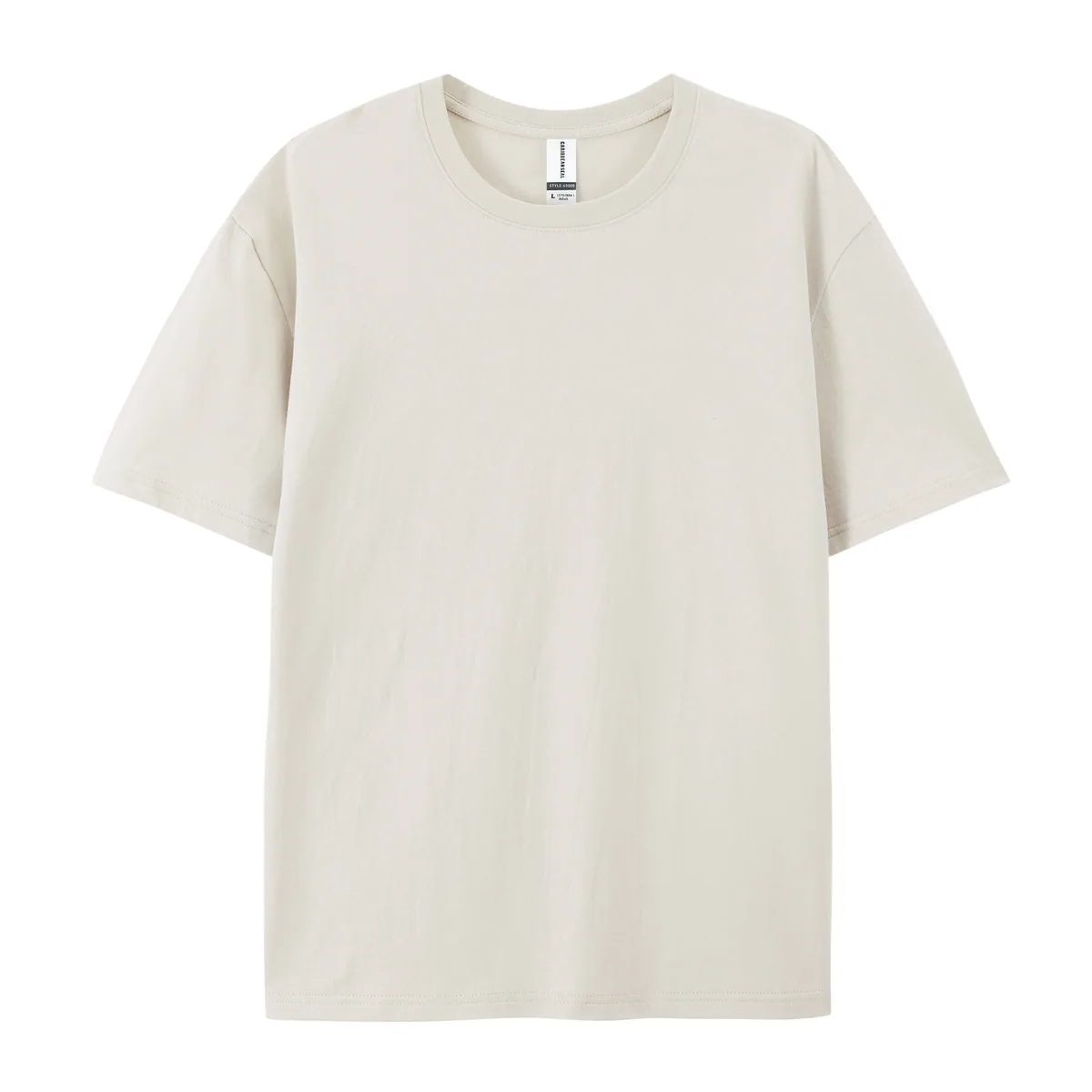 220gsm Boxy Streetwear Tee — Plain, Couple Fit in Seagull Grey