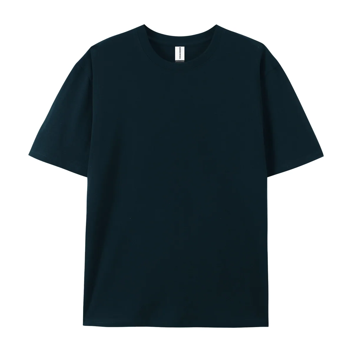 220gsm Boxy Streetwear Tee — Plain, Couple Fit in Midnight Blue