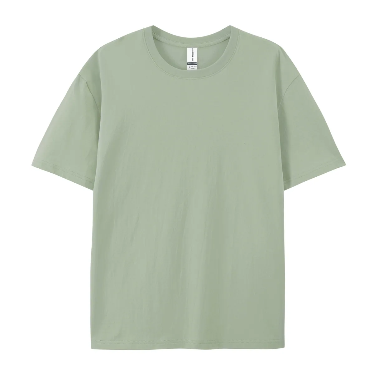 220gsm Boxy Streetwear Tee — Plain, Couple Fit in Rock Grey