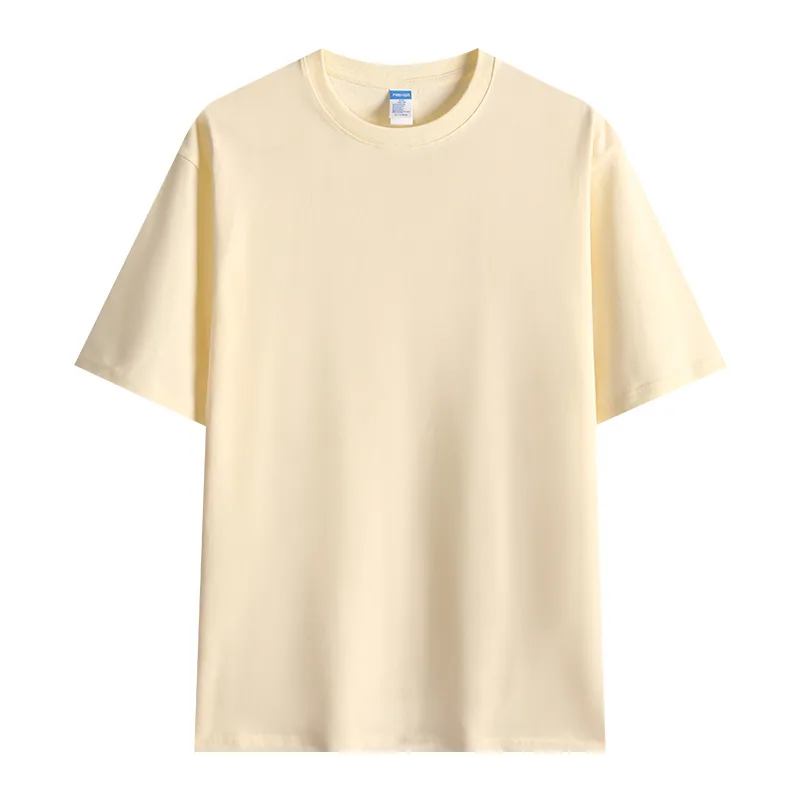 260gsm Heavyweight Cotton Crew — Promotional Grade in Apricot