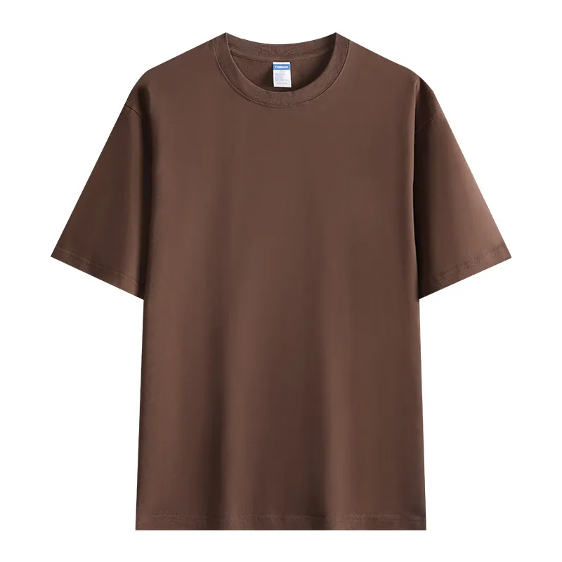 260gsm Heavyweight Cotton Crew — Promotional Grade in Deep Coffee