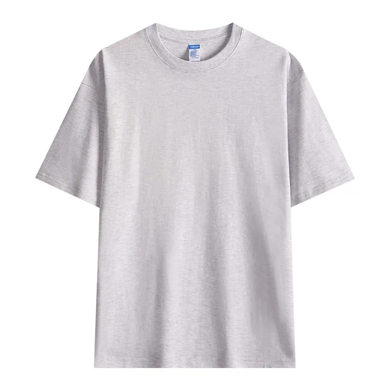 260gsm Heavyweight Cotton Crew — Promotional Grade in Heather Grey