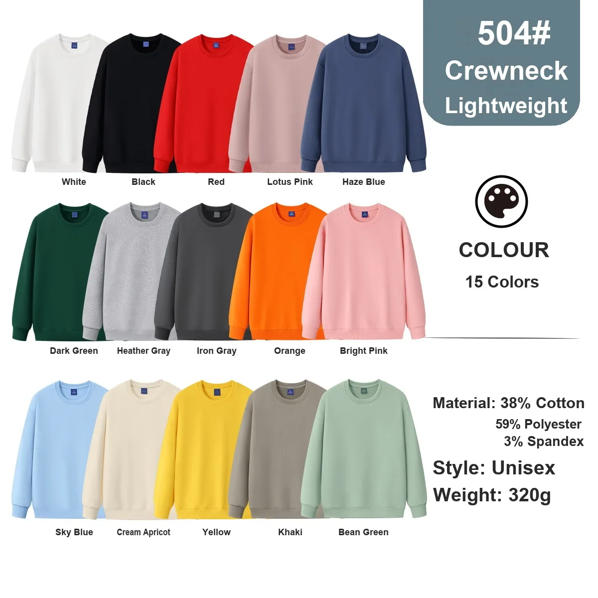 Cotton-blend crew