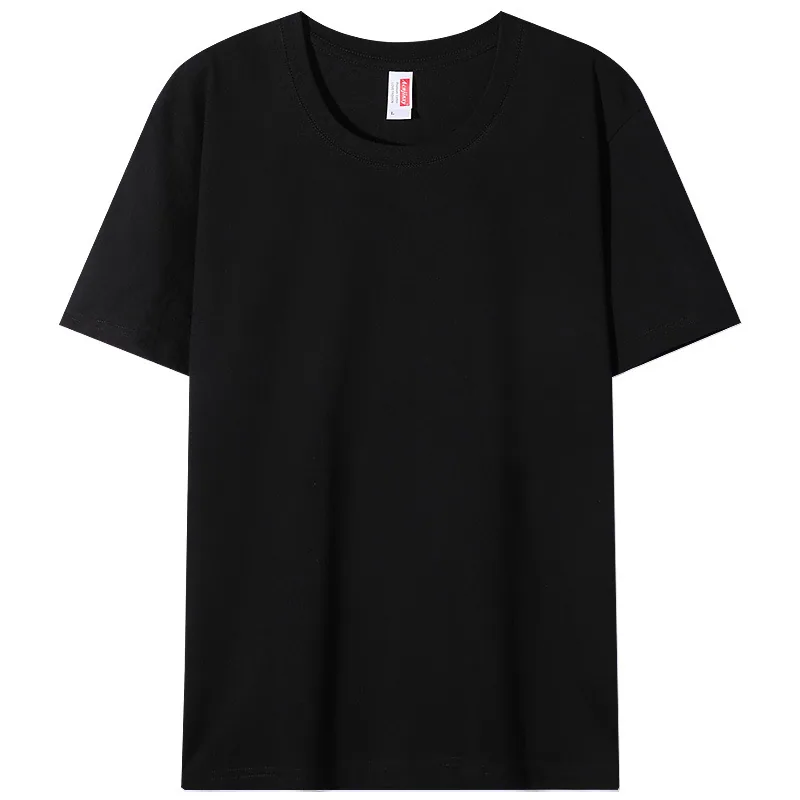 210gsm Combed Cotton Crew — Garment Washed, Relaxed in Black