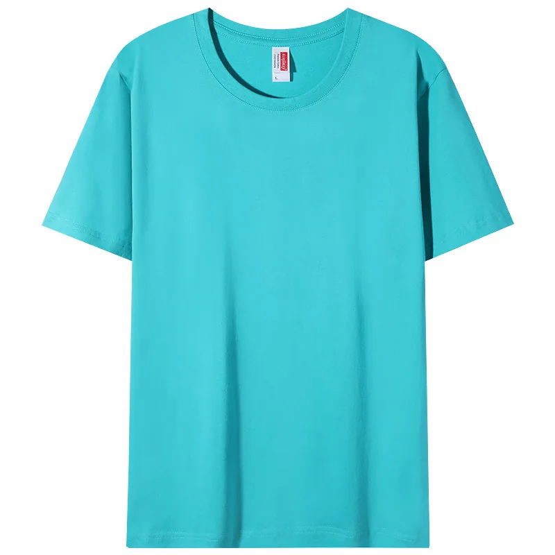 210gsm Combed Cotton Crew — Garment Washed, Relaxed in Tiffany Blue