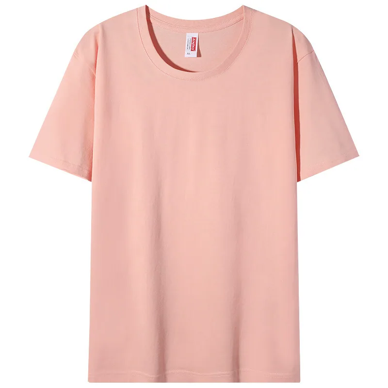 210gsm Combed Cotton Crew — Garment Washed, Relaxed in Lotus Pink