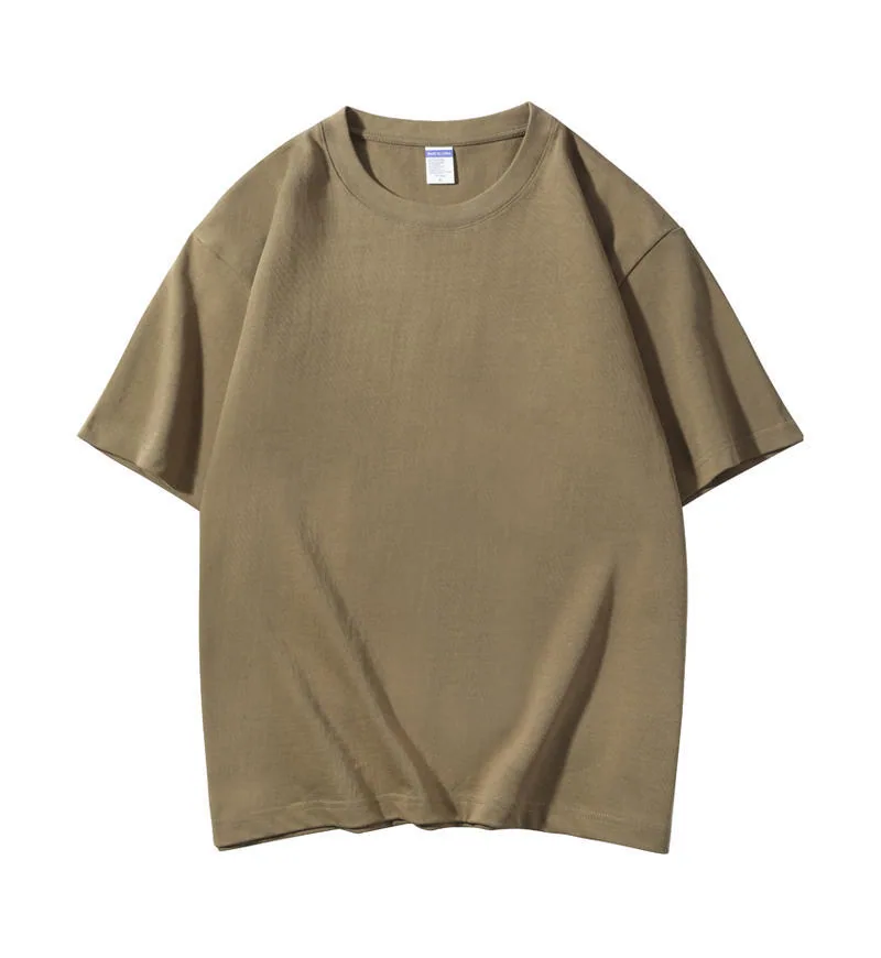 300gsm Boxy Heavy Crew — Wide Body in Khaki