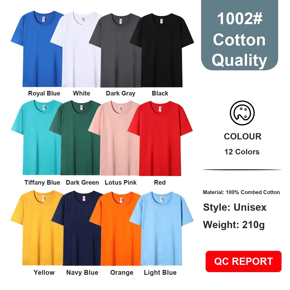 Cotton quality 210gsm