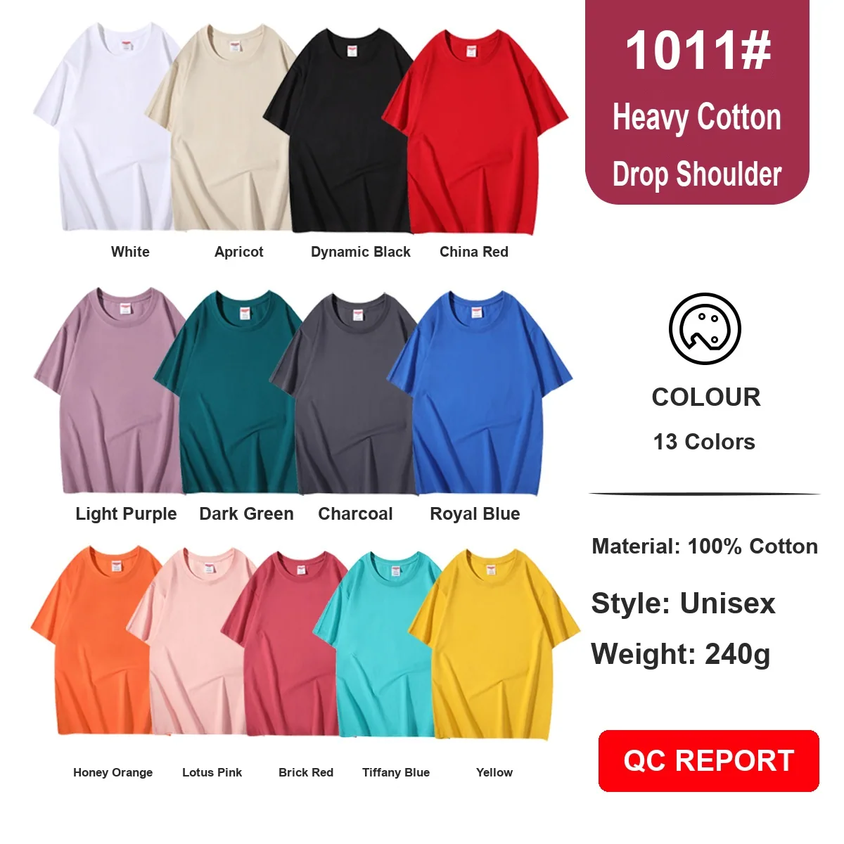 Heavyweight cotton drop-shoulder 240gsm