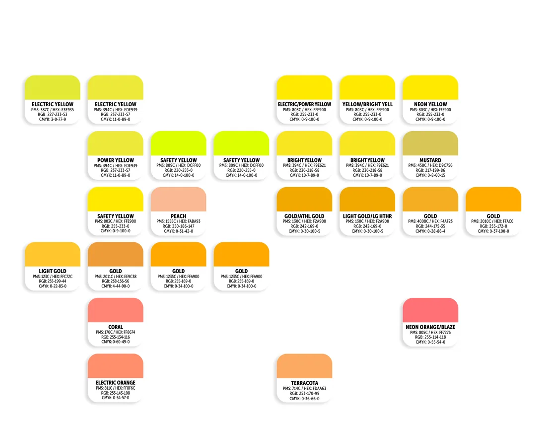 Club and team sports colour card