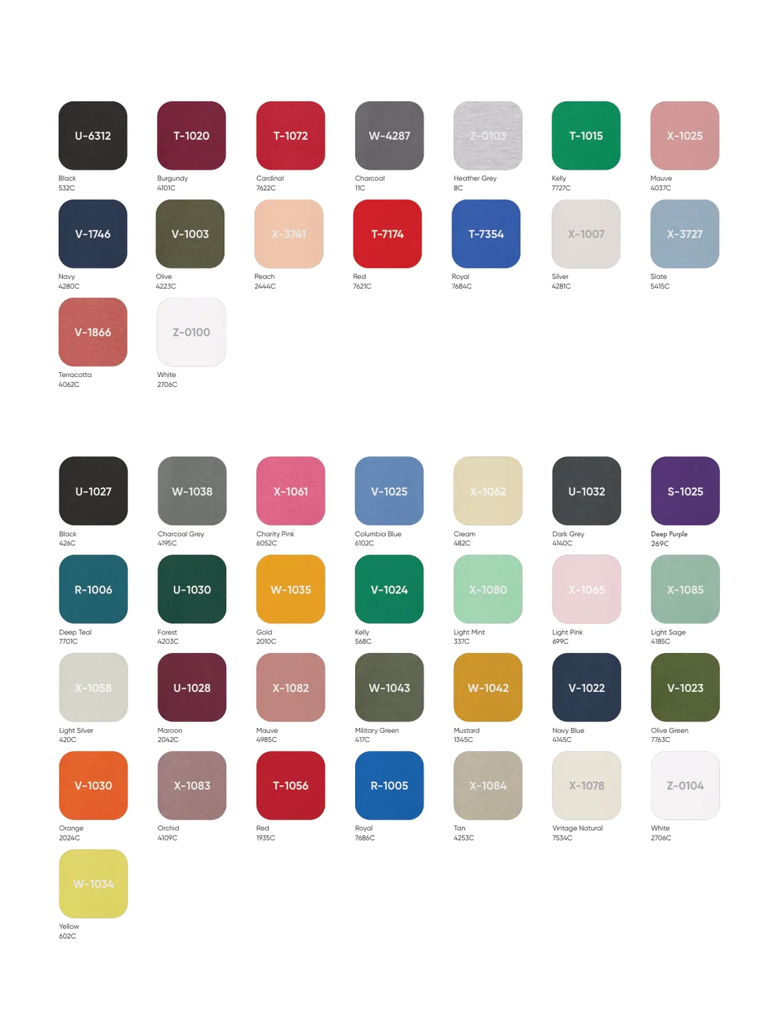 Core basics colour card