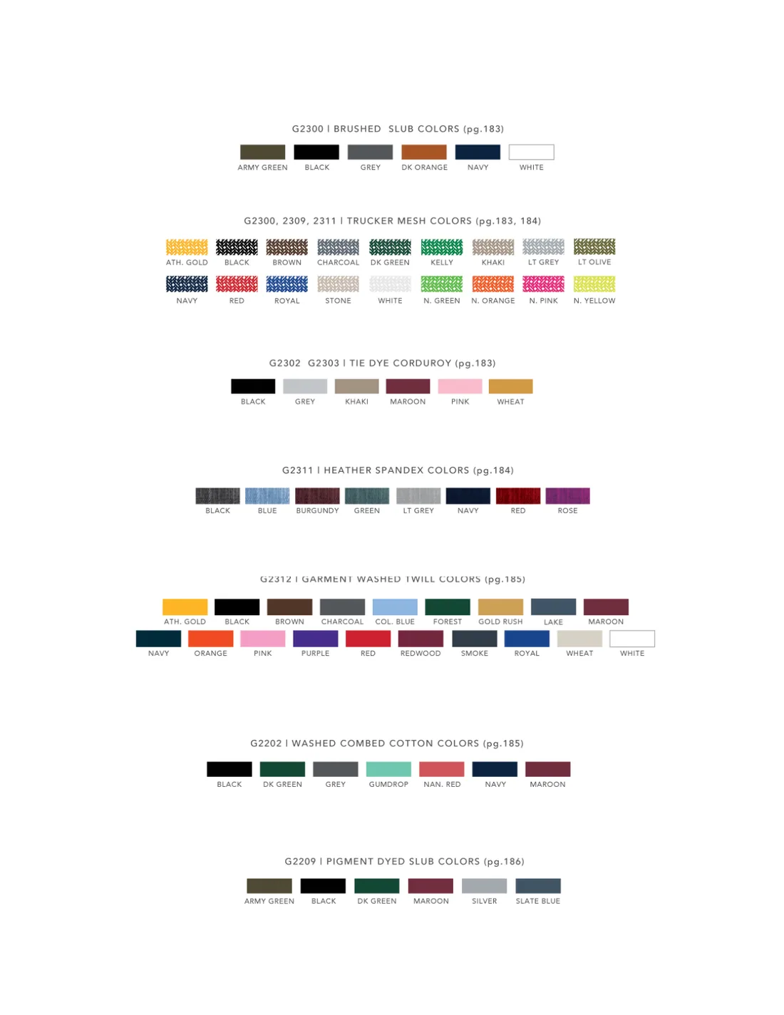 Everyday basics colour card