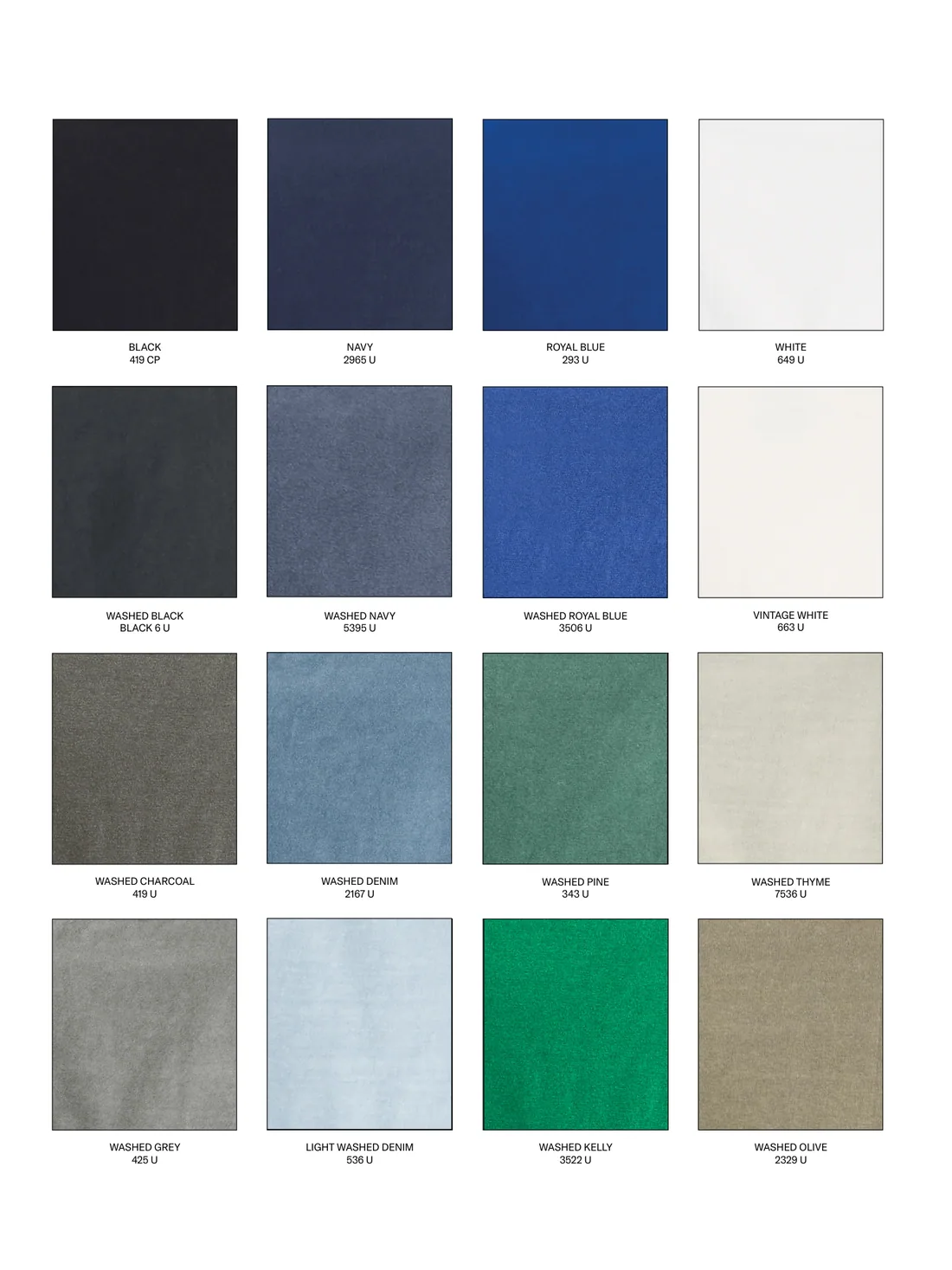 Fashion print and brand merch, hand-feel led colour card