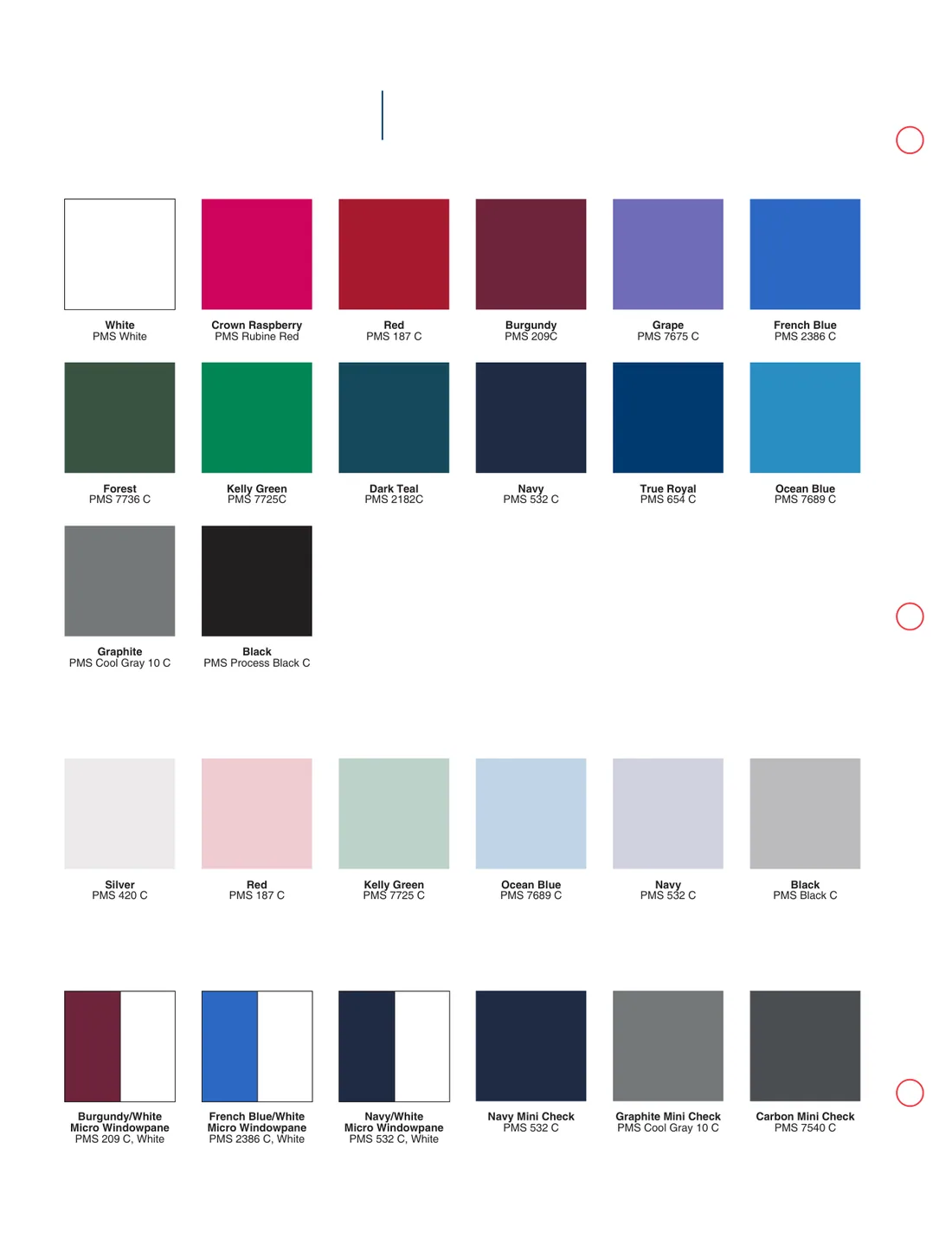 Premium classic, detail-led colour card
