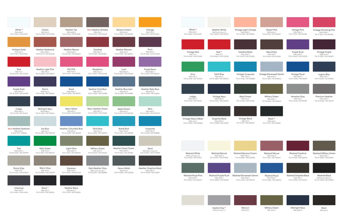 Print-result and hand-feel driven colour card