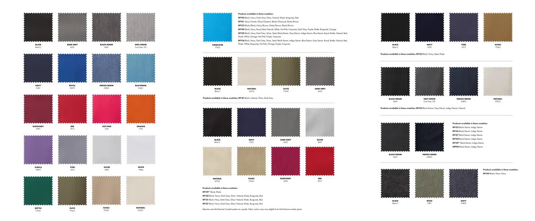 Streetwear brand — palette A colour card