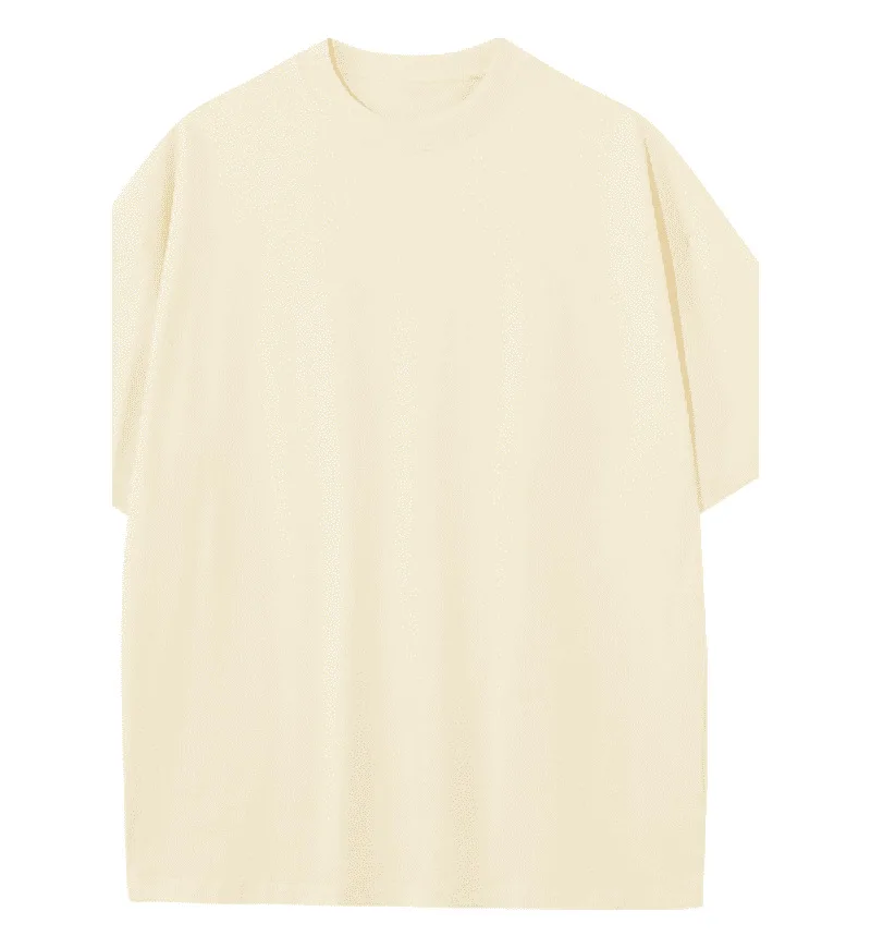 230gsm Heavyweight Boxy Crew Tee in Apricot