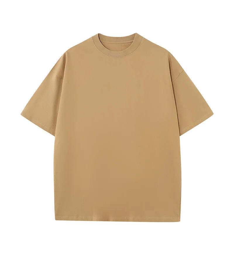 230gsm Heavyweight Boxy Crew Tee in Khaki
