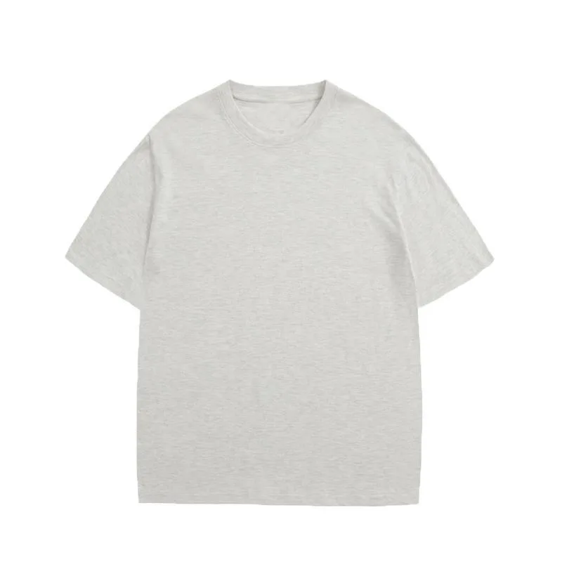 230gsm Heavyweight Boxy Crew Tee in Light Grey