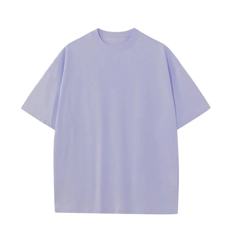230gsm Heavyweight Boxy Crew Tee in Purple
