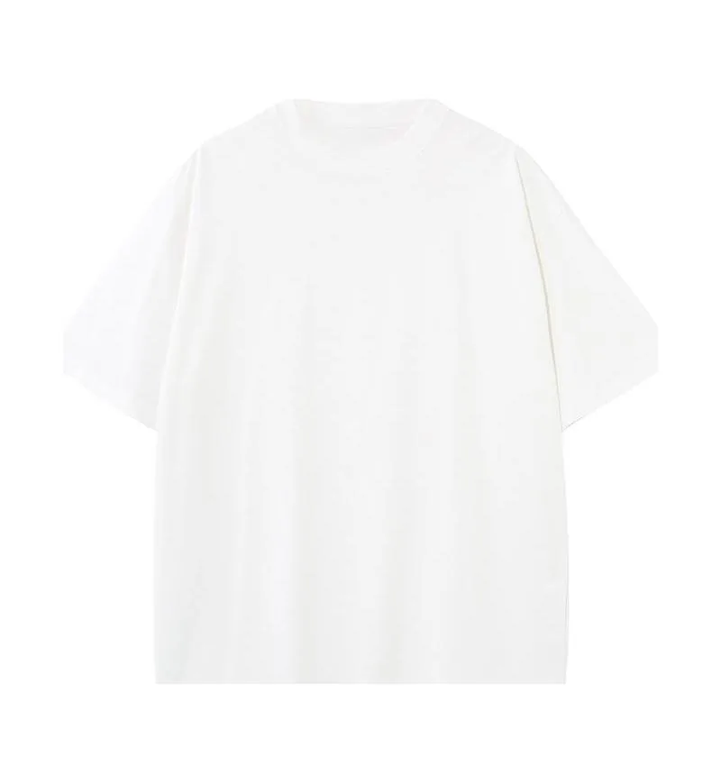 230gsm Heavyweight Boxy Crew Tee in White