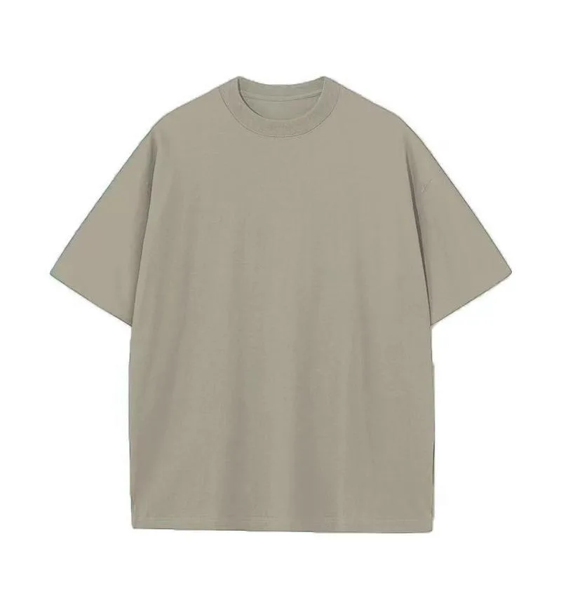 230gsm Double-Yarn Drop-Shoulder Tee in Light Coffee