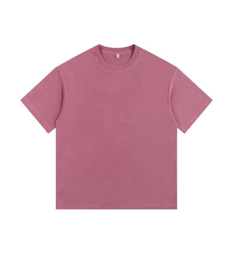 300gsm Bleach-Faded Heavy Tee in Ancora Red
