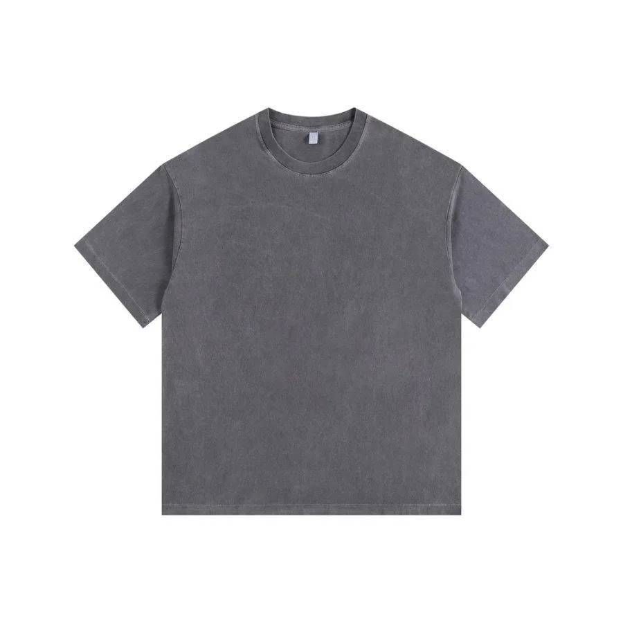 300gsm Bleach-Faded Heavy Tee in Grey