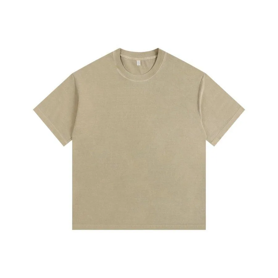 300gsm Bleach-Faded Heavy Tee in Khaki