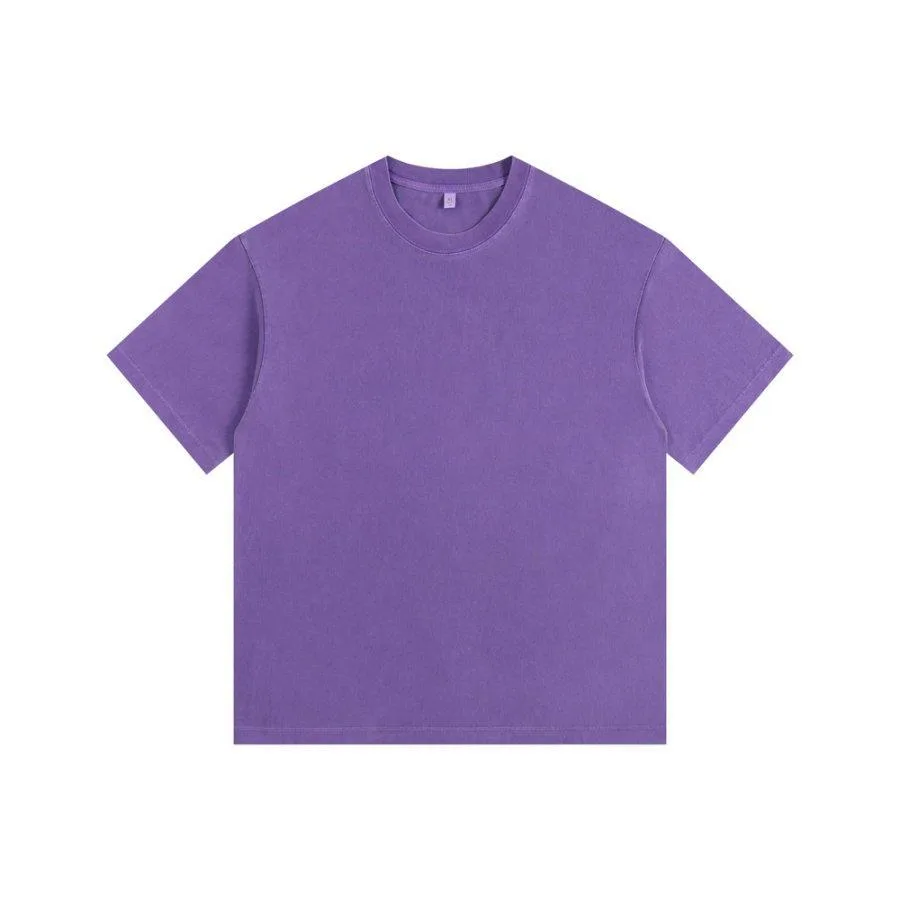 300gsm Bleach-Faded Heavy Tee in Purple