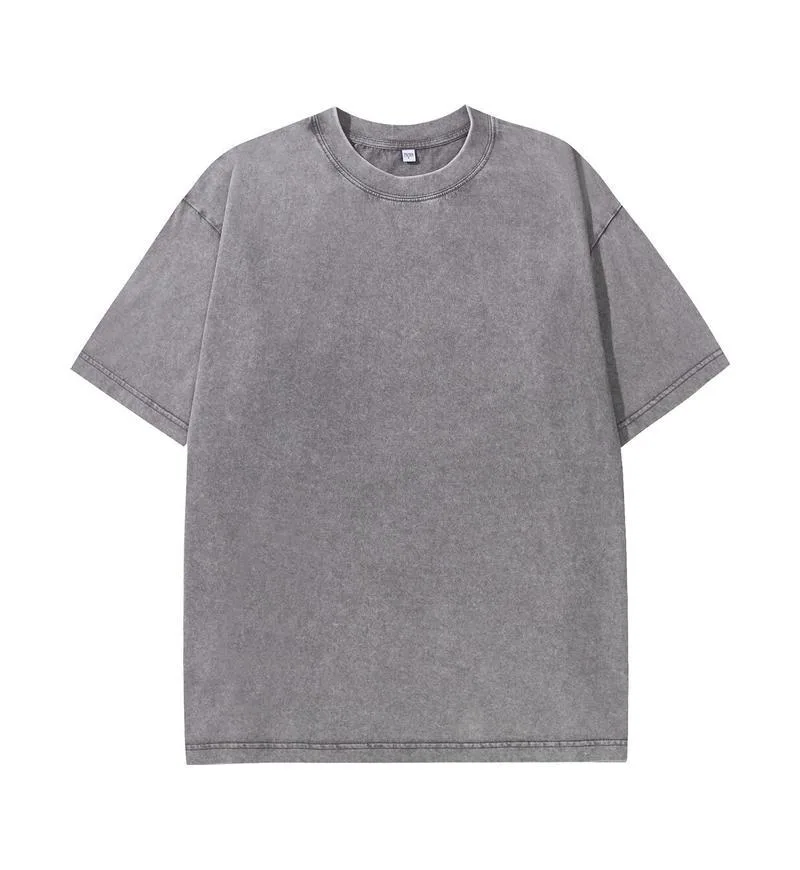 230gsm Kids Washed Vintage Tee in Grey