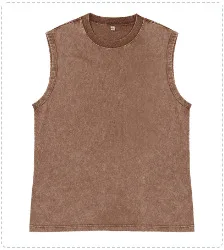 230gsm Oversized Tank Top in Coffee