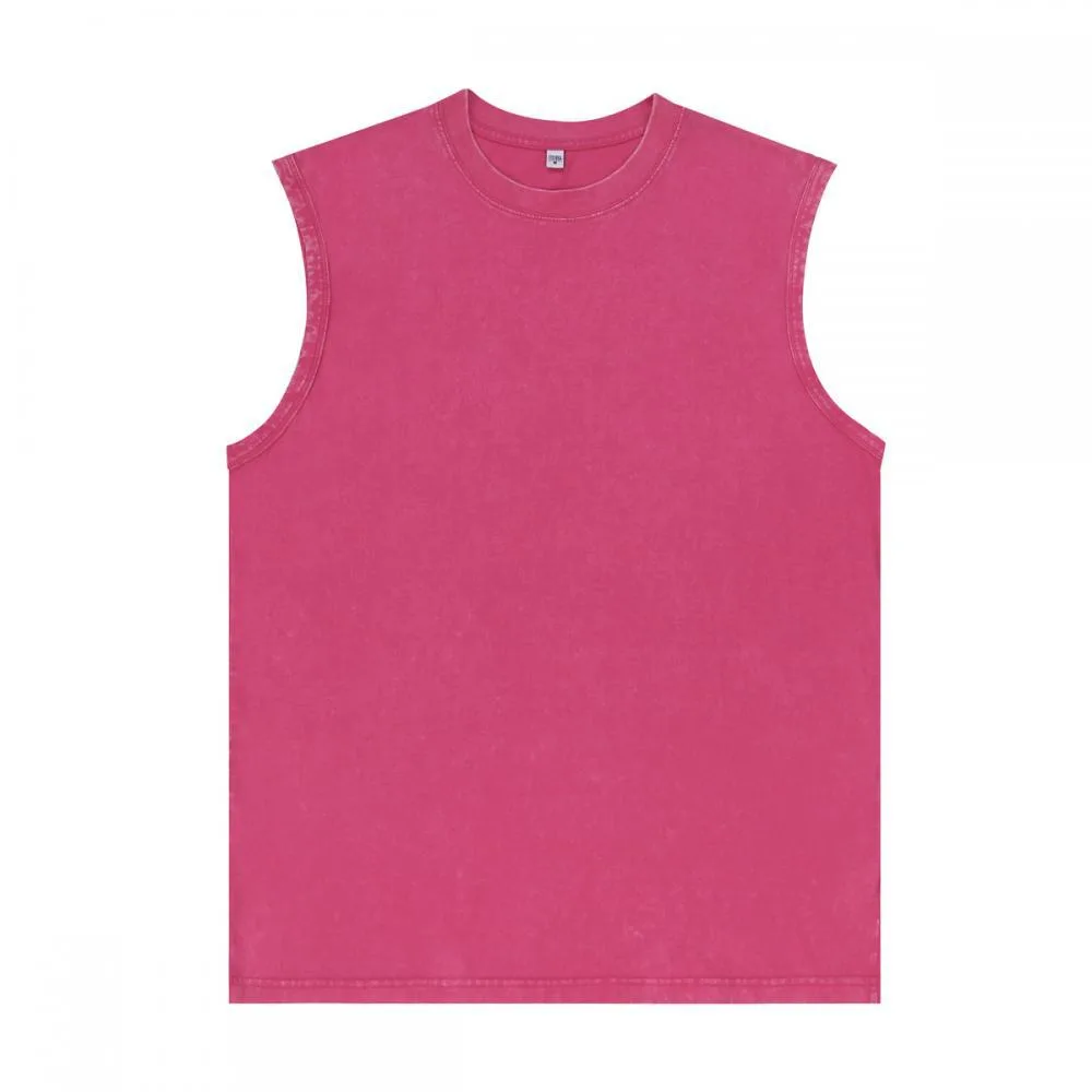 230gsm Oversized Tank Top in Rose