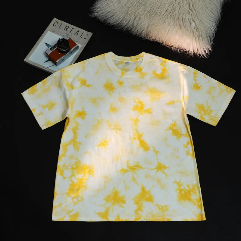 230gsm Tie-Dye Washed Tee in Tie-Dye Amber