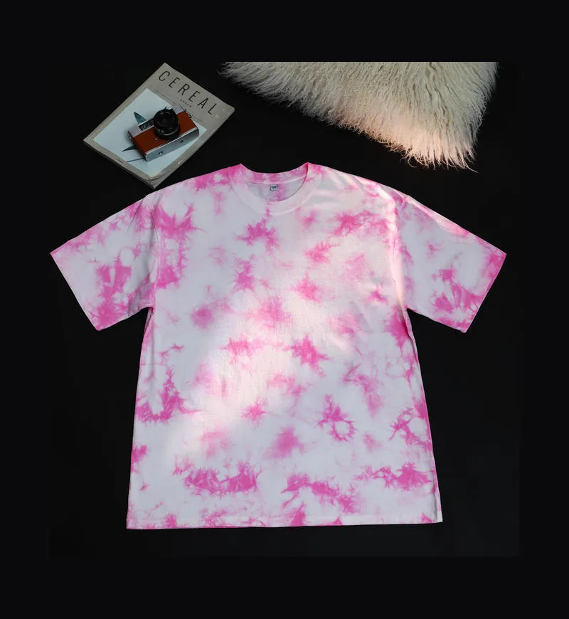 230gsm Tie-Dye Washed Tee in Tie-Dye Rose